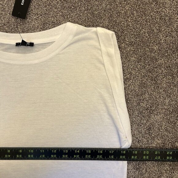 Express Women's Linen Blend Crew Neck Muscle Tank White Size XS NWT $34 - Picture 10 of 15